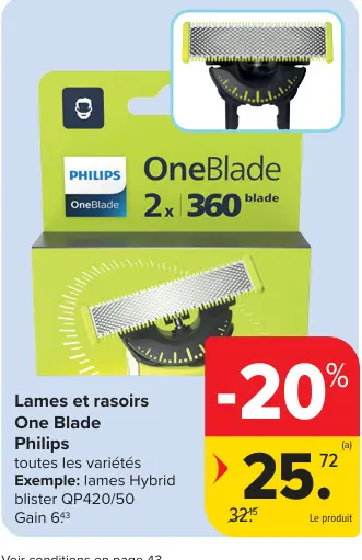 Offre: Lames et rasoirs One Blade