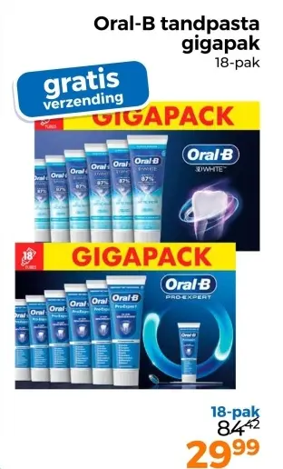 Aanbieding: Tandpasta gigapak