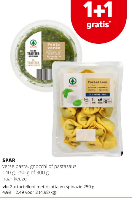 Promotie: Verse pasta, gnocchi of pastasaus