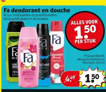 Aanbieding: Fa deodorant en douche