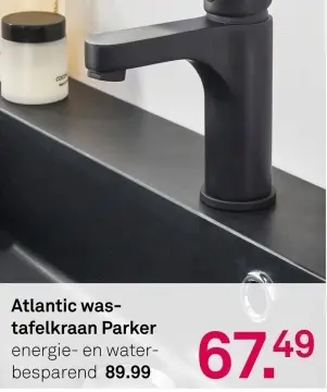 Aanbieding: Atlantic wastafelkraan Parker
