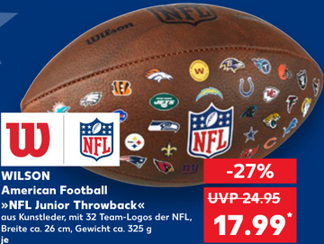 Aanbieding: American Football  NFL Junior Throwback