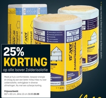 Aanbieding: Isover Zolderisolatie