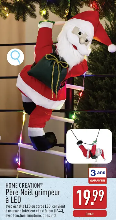Offre: Père Noël grimpeur à LED