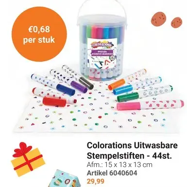 Aanbieding: Colorations Uitwasbare Stempelstiften