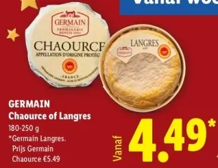 Aanbieding: GERMAIN Chaource of Langres