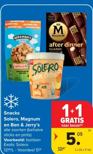 Promotie: Snacks Solero, Magnum en Ben & Jerry's