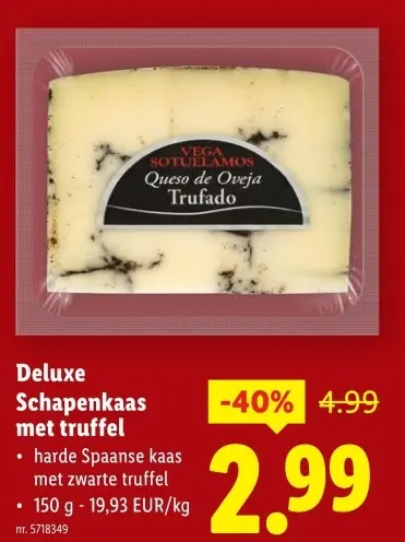 Promotie: Deluxe Schapenkaas met truffel