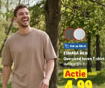 Aanbieding: Oversized heren T-shirt