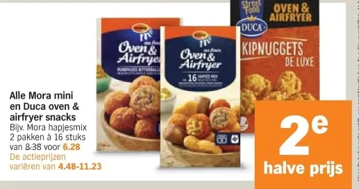 Aanbieding: Mora mini en Duca oven & airfryer snacks