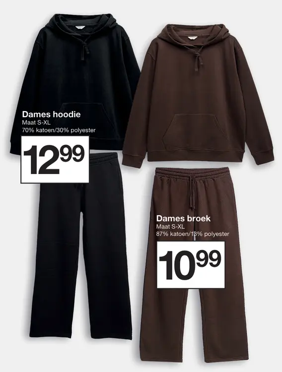 Promotie: Dames hoodie / broek