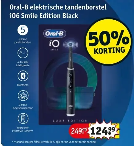Aanbieding: Elektrische tandenborstel iO6 Smile Edition Black