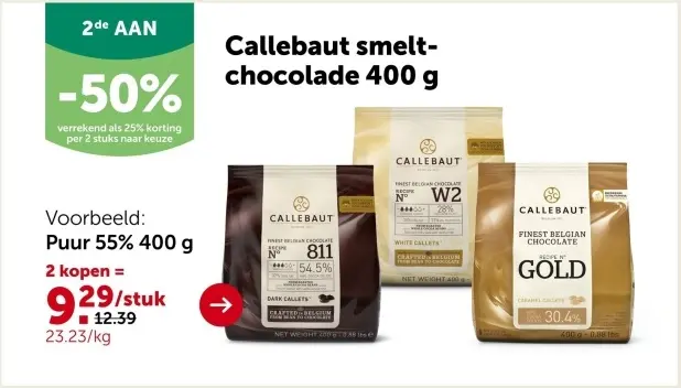 Aanbieding: Callebaut smelt-chocolade
