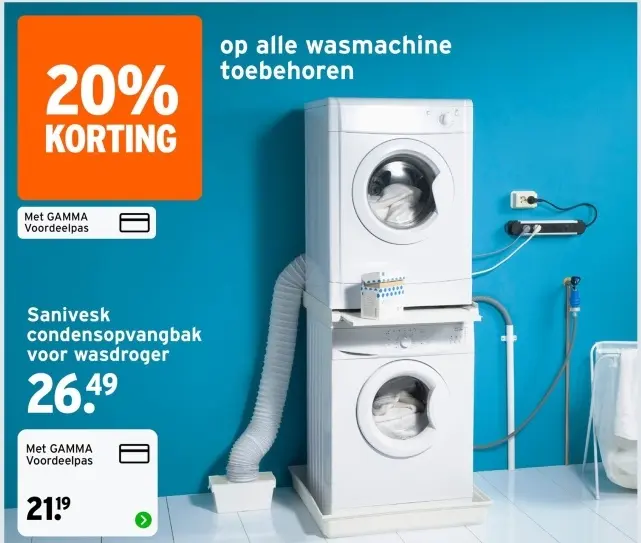 Aanbieding: condensopvangbak voor wasdroger