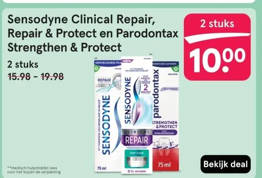 Aanbieding: Sensodyne Clinical Repair, Repair & Protect e