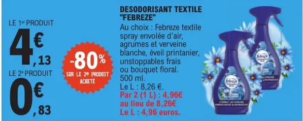 Offre: Désodorisant textile