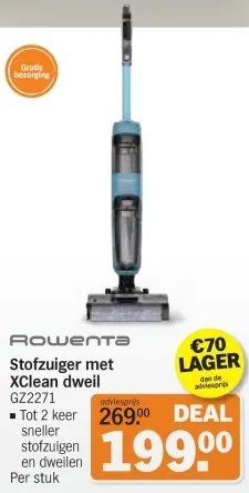 Aanbieding: Stofzuiger met XClean dweil GZ2271