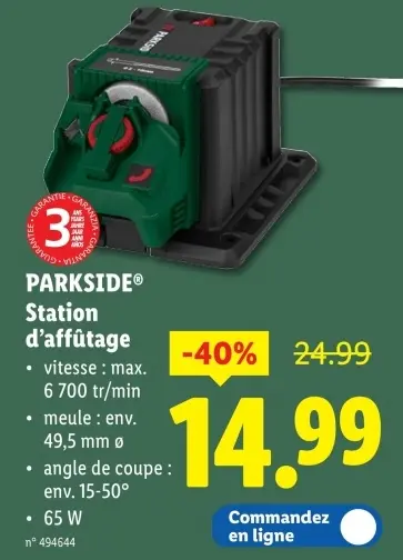 Offre: Station d'affûtage