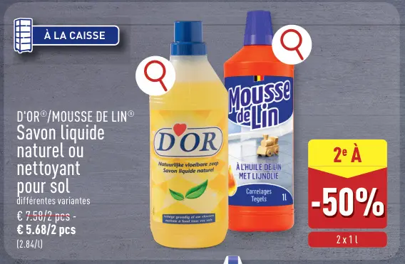 Offre: Savon liquide naturel ou nettoyant pour sol