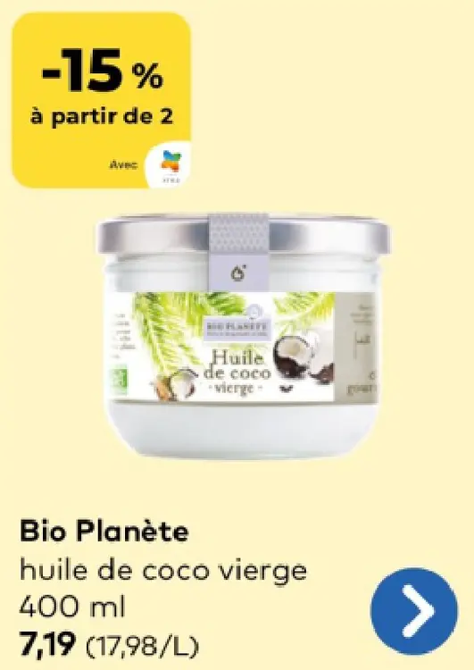 Offre: huile de coco vierge
