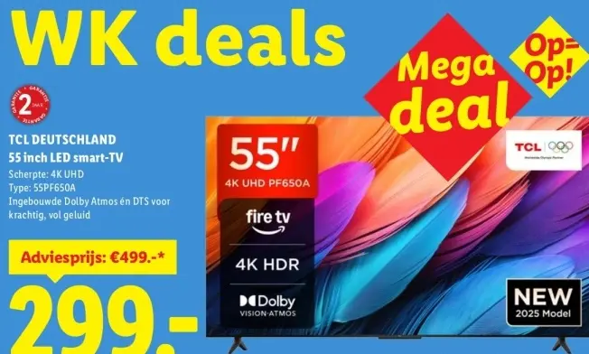 Aanbieding: 55 inch LED smart-TV