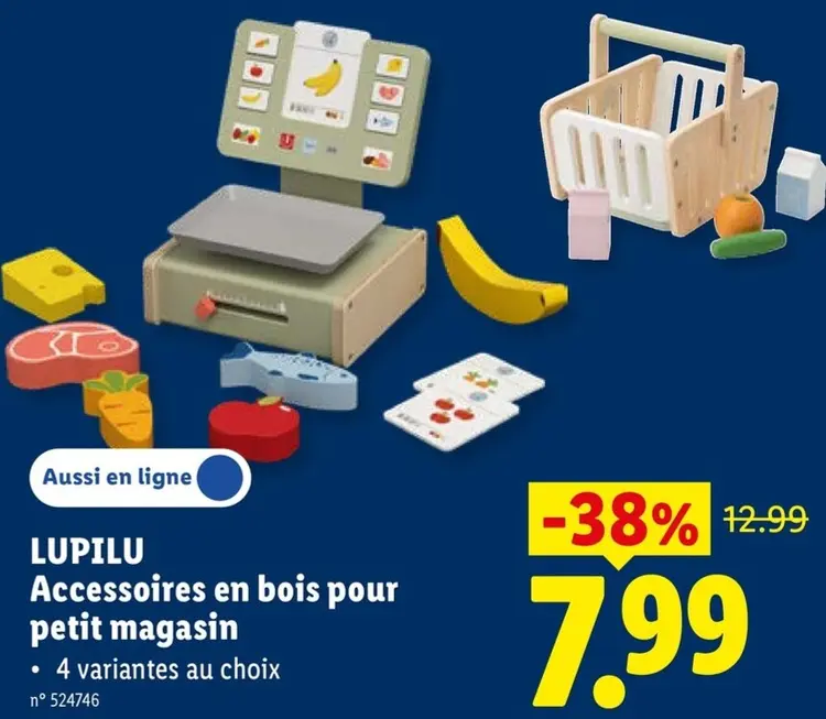 Offre: Accessoires en bois pour petit magasin