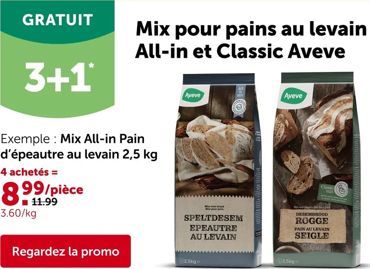 Offre: Mix pour pains au levain All-in et Classic