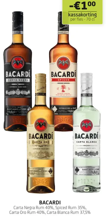 Promotie: Carta Negra Rum, Spiced Rum, Carta Oro Rum, C