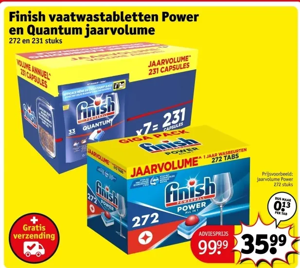 Aanbieding: Finish vaatwastabletten Power en Quantum jaar