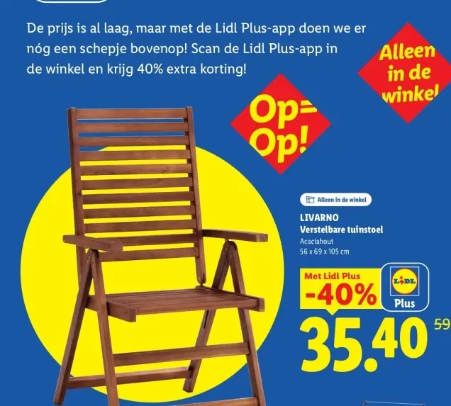 Aanbieding: Verstelbare tuinstoel