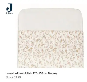 Aanbieding: Laken Ledikant Jollein 120x150 Bloomy