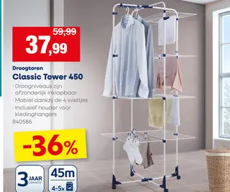 Promotie: Leifheit Droogtoren 450