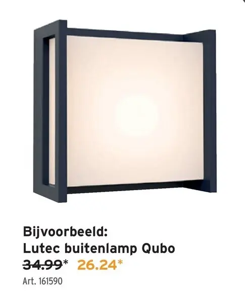 Promotie: Lutec buitenlamp Qubo