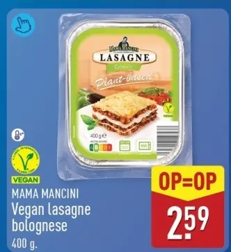 Aanbieding: Vegan lasagne bolognese