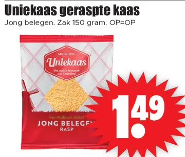 Aanbieding: Uniekaas geraspte kaas