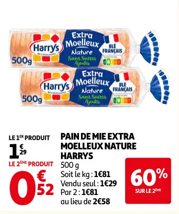 Promotie: Pain de mie extra moelleux nature