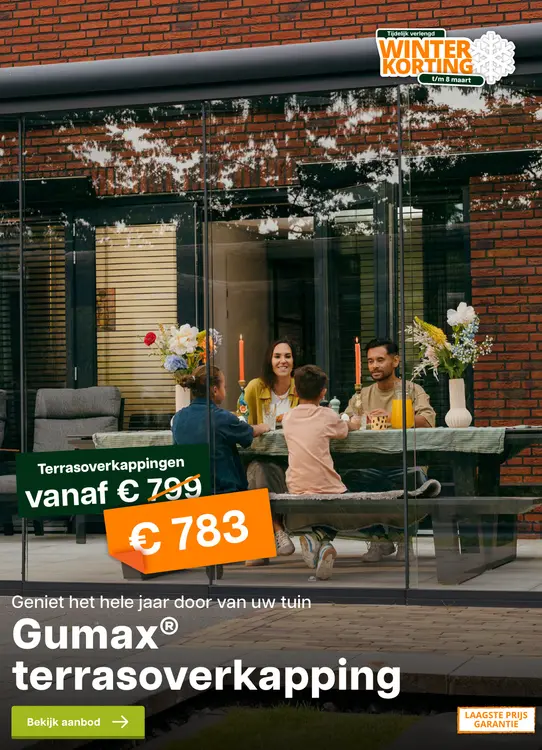 Aanbieding: Gumax Terrasoverkapping