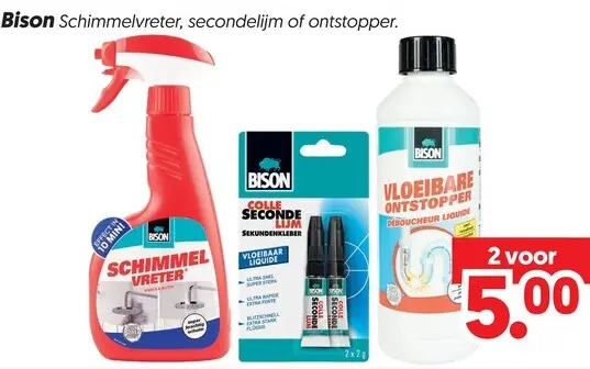 Aanbieding: Schimmelvreter, secondelijm of ontstopper