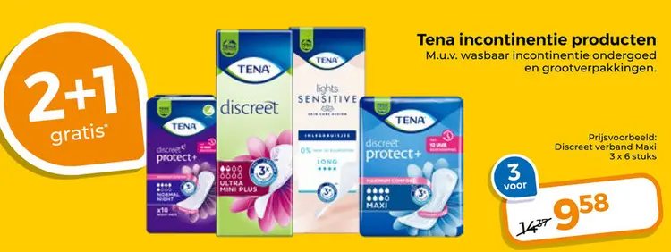 Aanbieding: Tena incontinentie producten