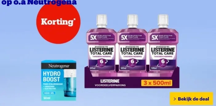 Aanbieding: Listerine Total Care Tandbescherming