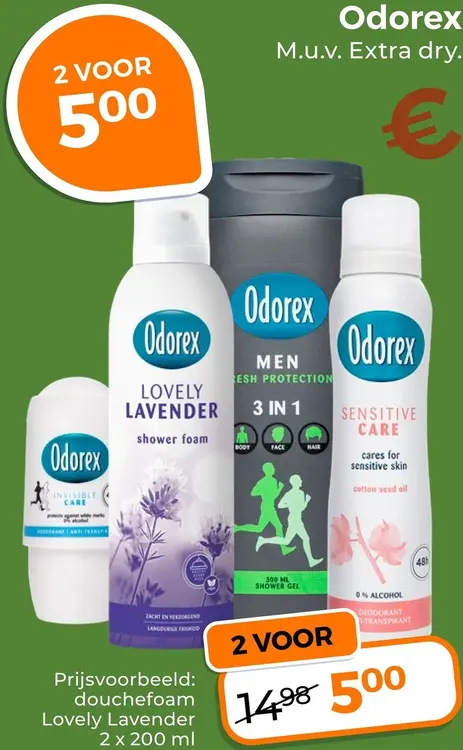 Aanbieding: Deodorant en douchefoam