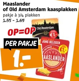 Aanbieding: Maaslander of Old Amsterdam kaasplakken