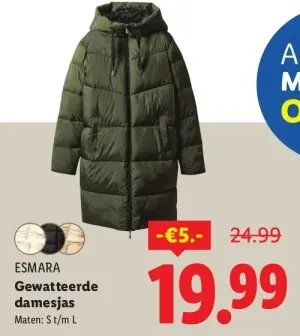 Aanbieding: Gewatteerde damesjas