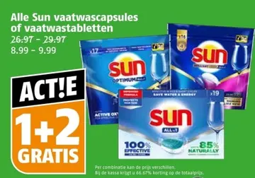 Aanbieding: Sun vaatwascapsules of vaatwastabletten
