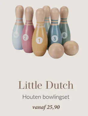 Aanbieding: Houten bowlingset