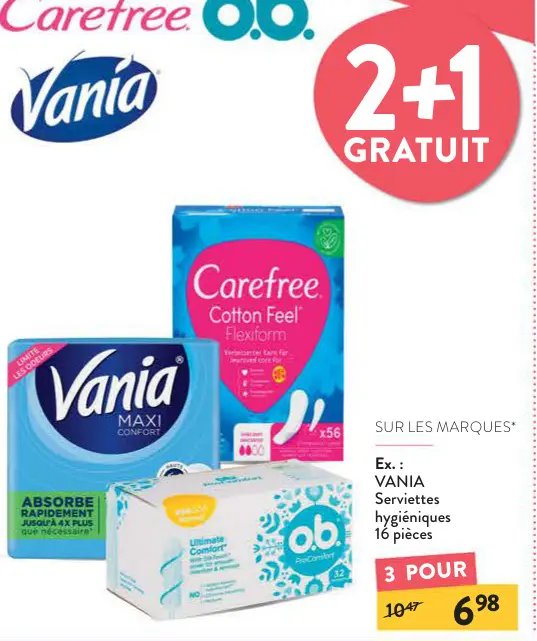 Offre: Serviettes hygiéniques