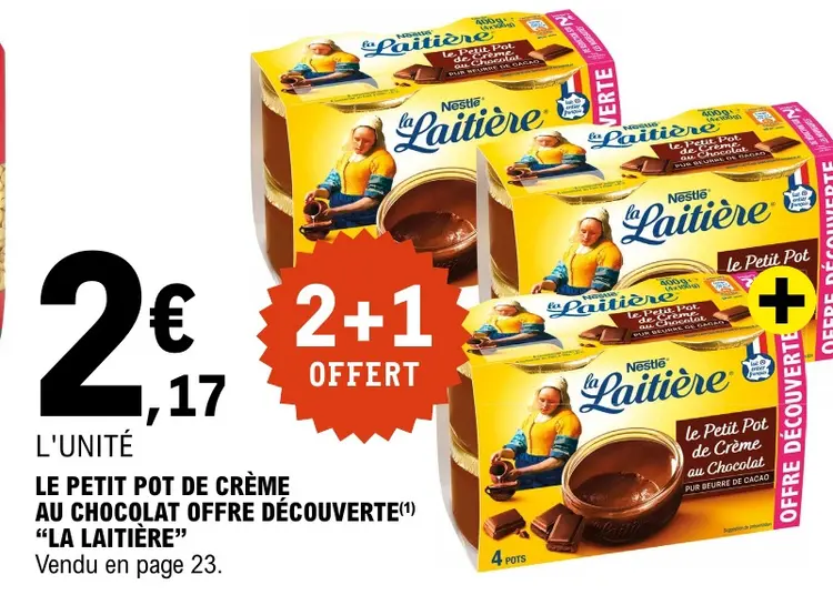 Promotie: Le petit pot de crème au chocolat offre décou