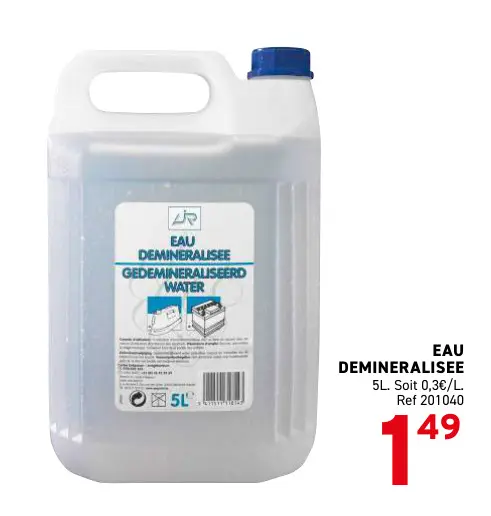 Offre: Eau demineralisee