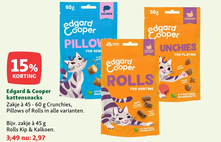 Aanbieding: Edgard & Cooper kattensnacks