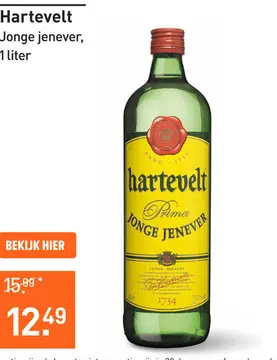 Aanbieding: Hartevelt 100CL Jenever, Bitter & Vieux